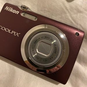 Nikon coolpix digital camera plum color